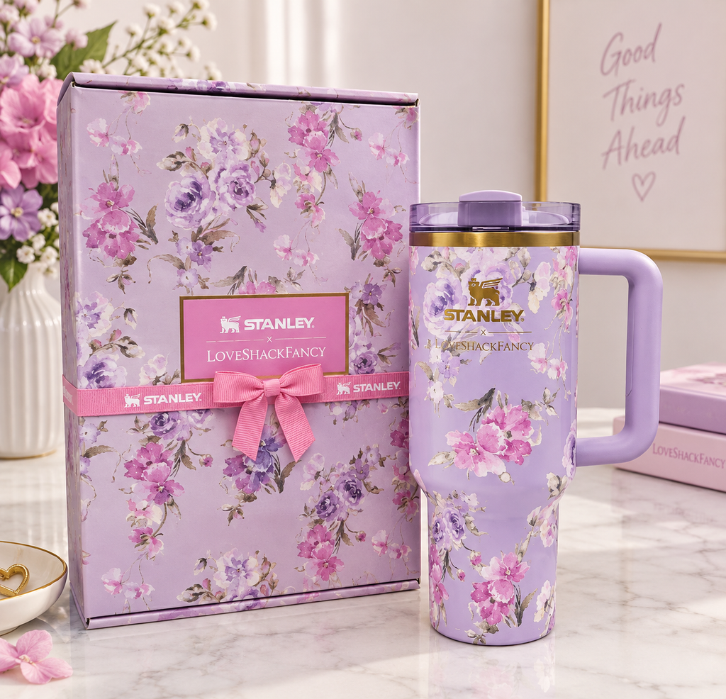 Stanley x LoveShackFancy Happy Thoughts 40 oz Quencher – Rosa Beaux Purple