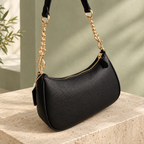 COACH Teri Shoulder Bag CA209 – Black Signature Canvas Crossbody Purse