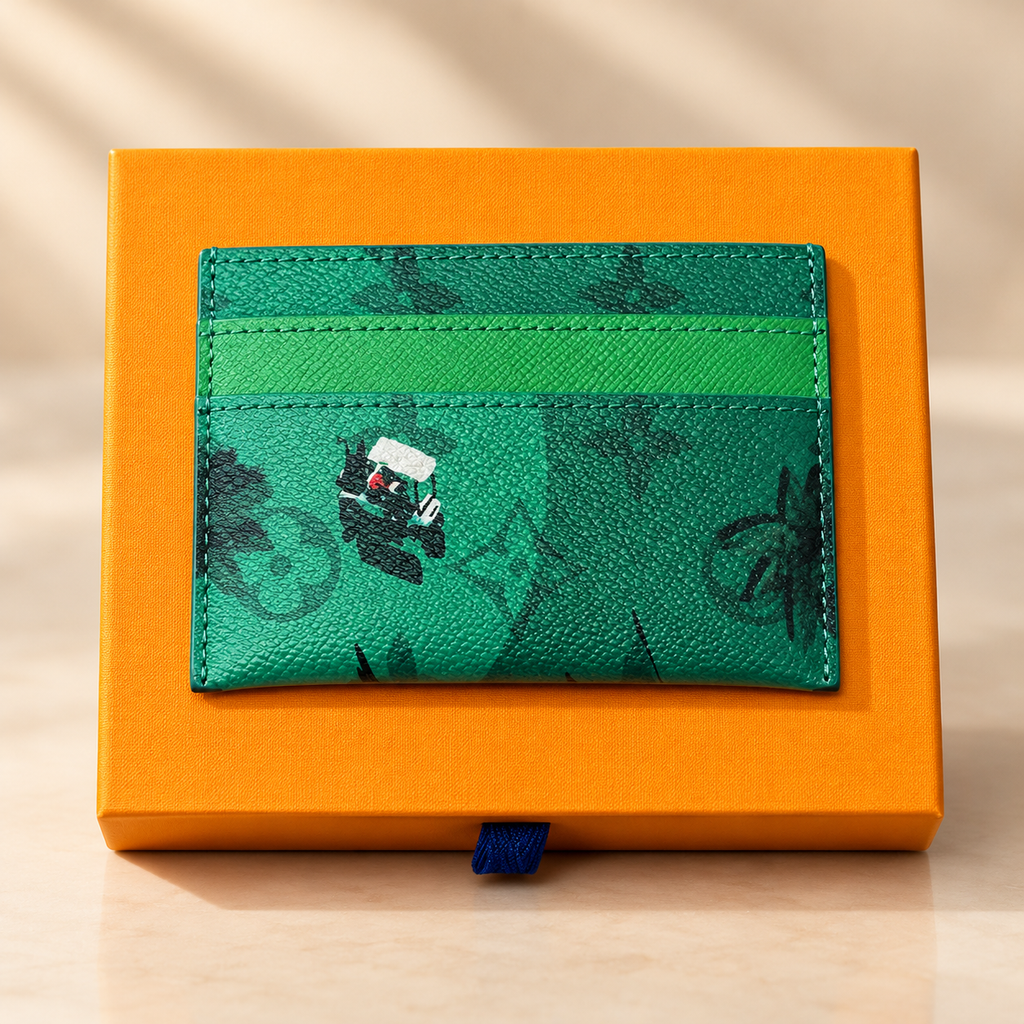 Louis Vuitton Golf Green Card Holder – Compact Designer Wallet