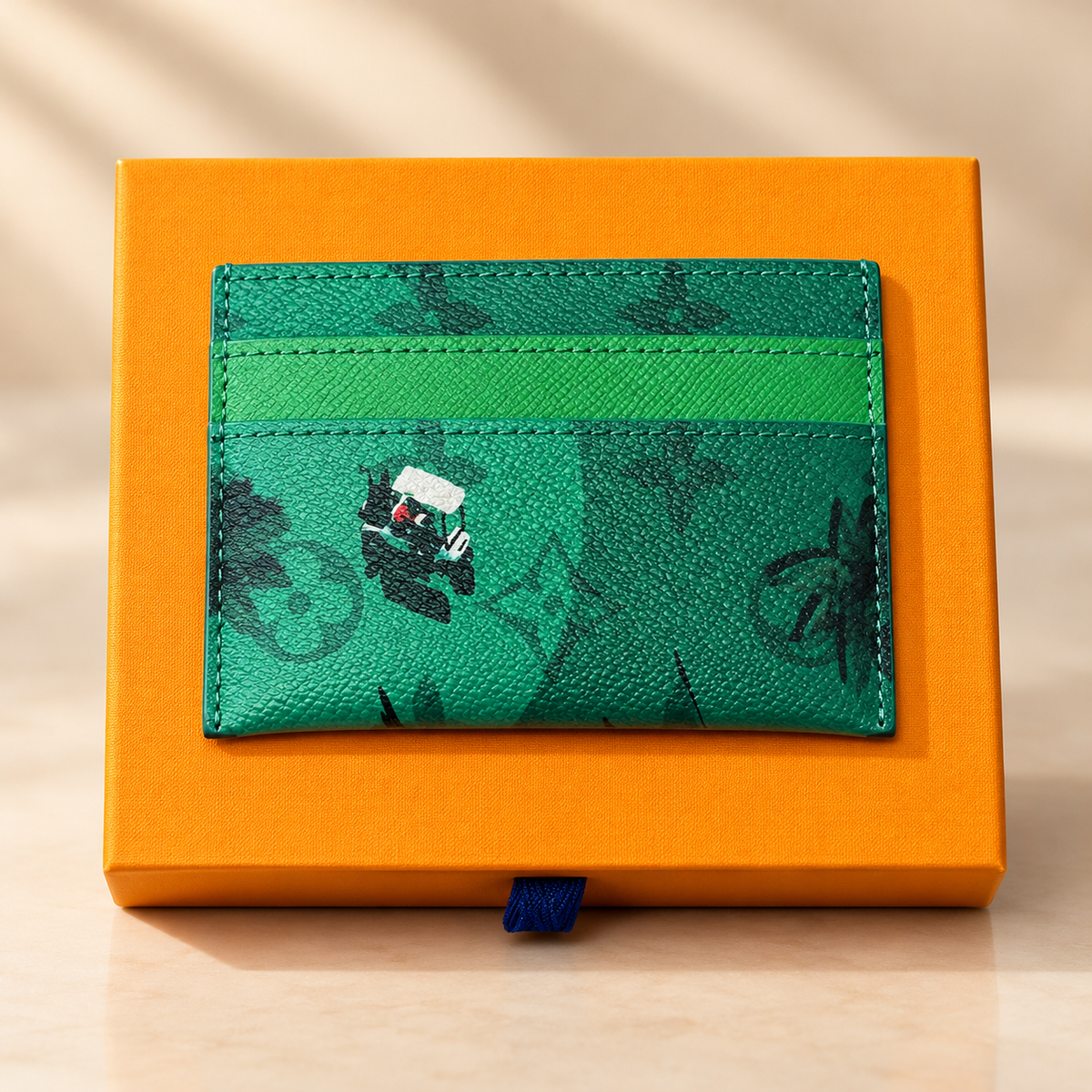 Louis Vuitton Golf Green Card Holder – Compact Designer Wallet