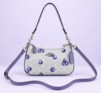 COACH Teri 2-Way Shoulder Bag Signature Canvas Blueberry Print CR292 New
