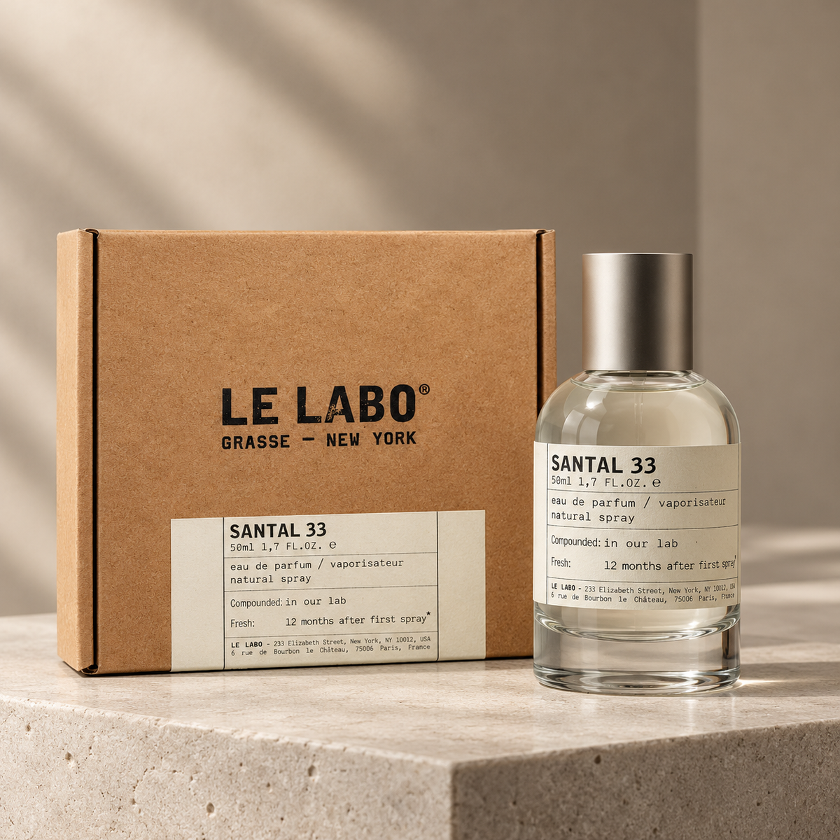 Le Labo Santal 33 Eau de Parfum 1.7 oz / 50ml Unisex Fragrance