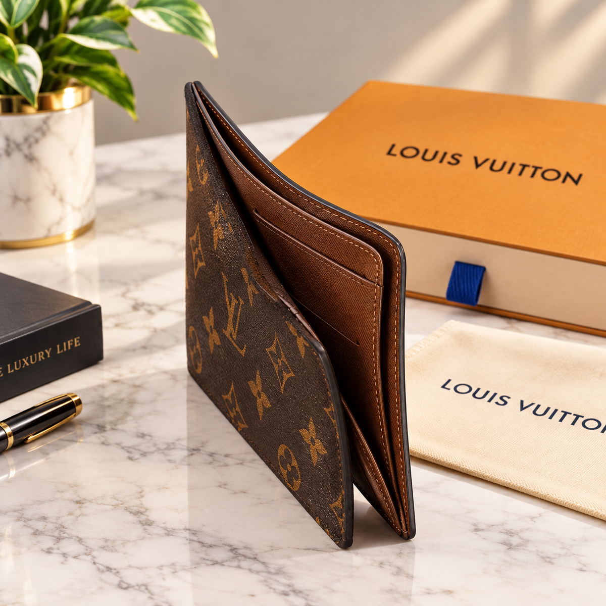 Louis Vuitton Leather Wallet – Luxury Designer Wallet
