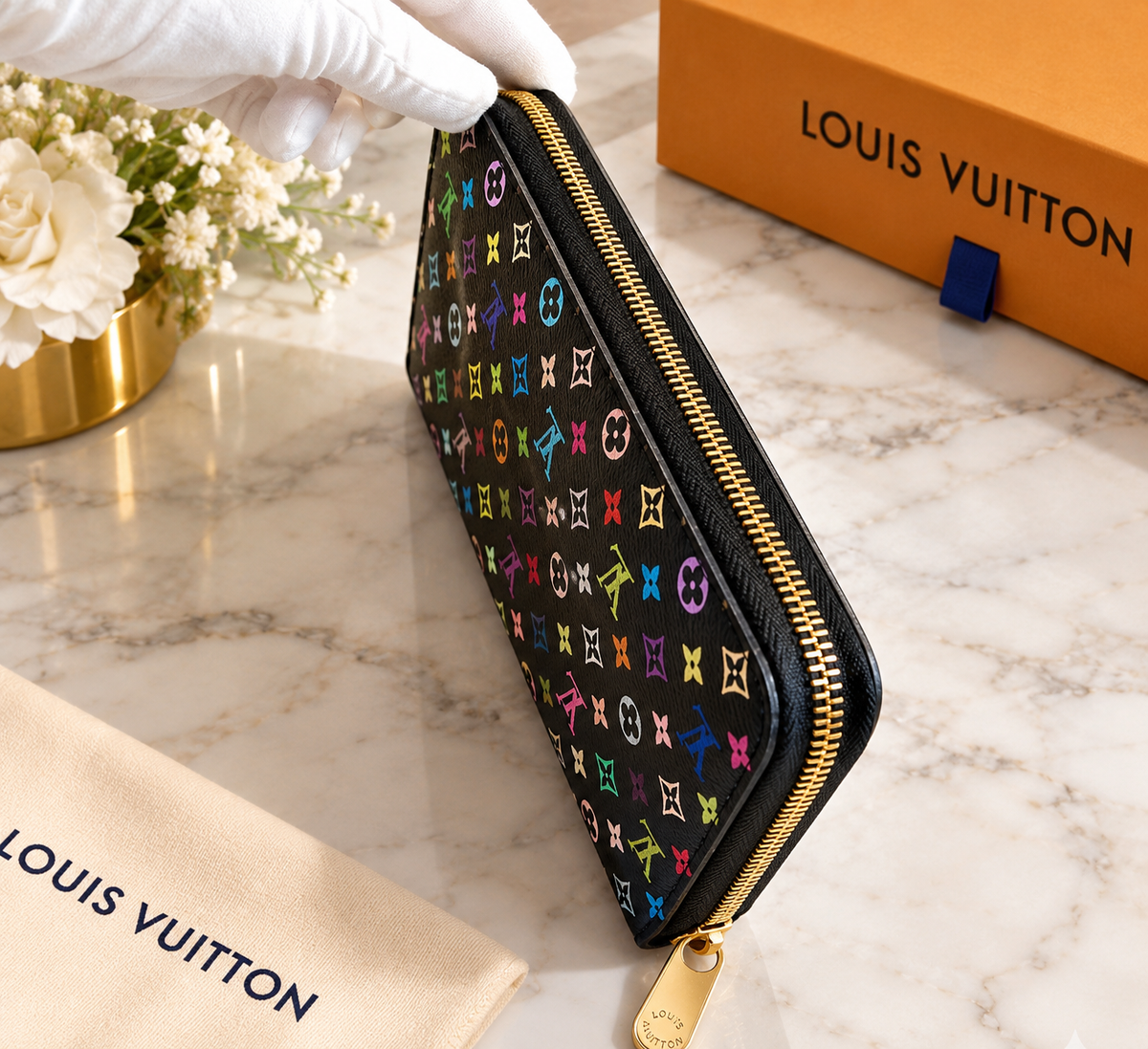 Louis Vuitton Monogram Multicolor Zippy Long Wallet M60243