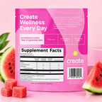 Create Creatine Monohydrate Gummies – Watermelon, 1.5g per Gummy, 90 Count, Non-GMO