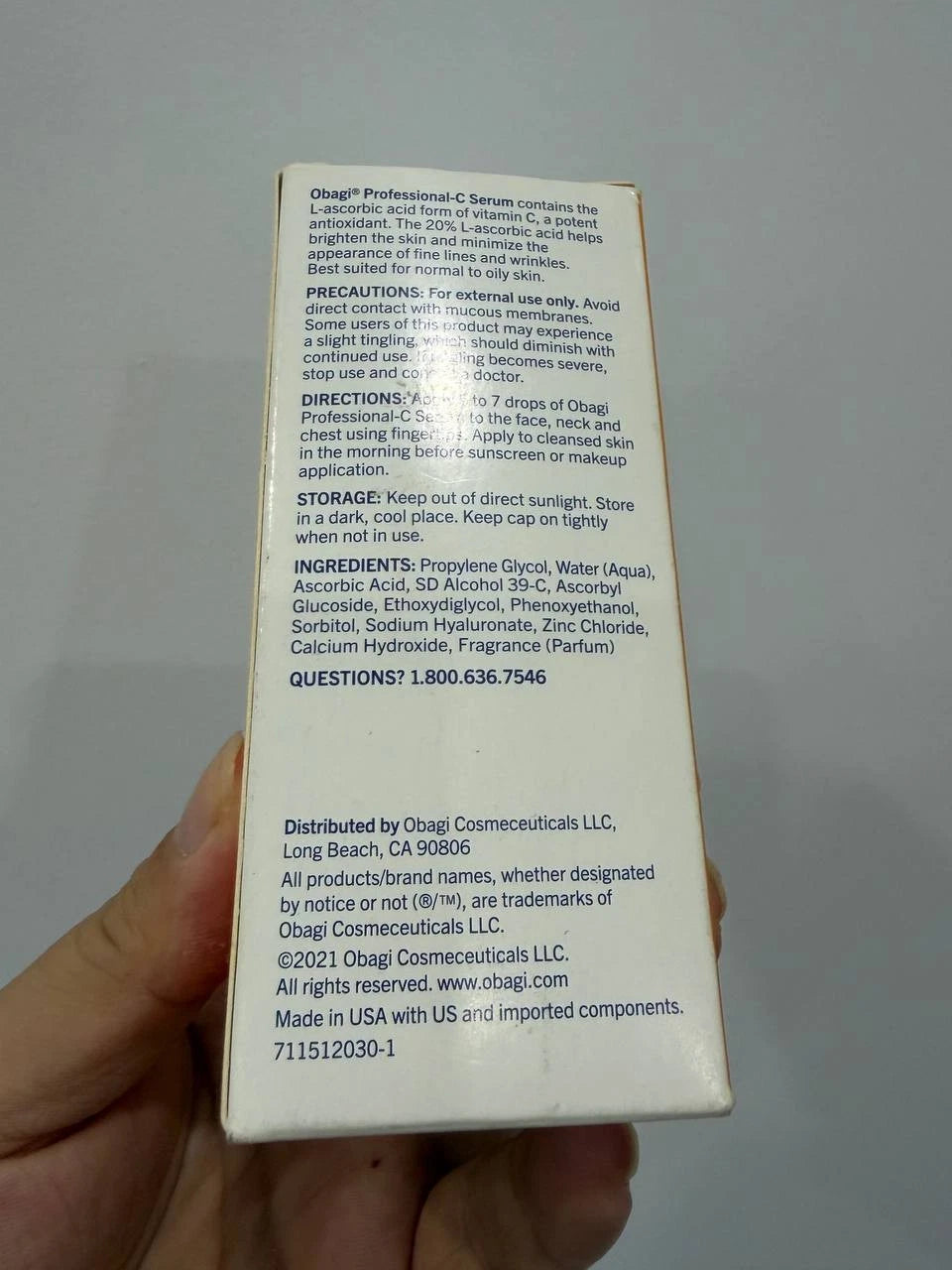 Obagi Professional-C 20% Vitamin C Serum 30ml – New Sealed