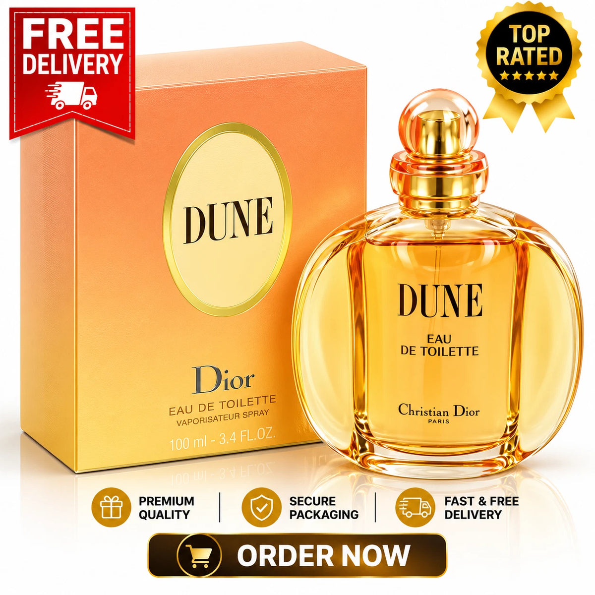 Dior Dune Eau de Toilette for Women 100ml / 3.4 oz – New in Box