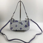 COACH Teri 2-Way Shoulder Bag Signature Canvas Blueberry Print CR292 New