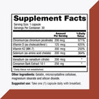CinnaChroma Vitamin K2 Blood Sugar Balance Supplement – 30 Capsules