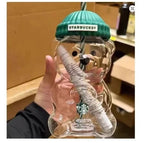 Starbucks Green Bear Glass Cup 591ml – 2026 Limited Edition
