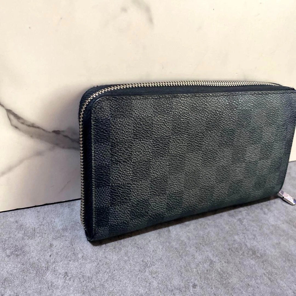 Louis Vuitton Zippy Organizer Wallet Damier Graphite N60111 Black