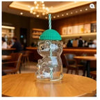 Starbucks Green Bear Glass Cup 591ml – 2026 Limited Edition