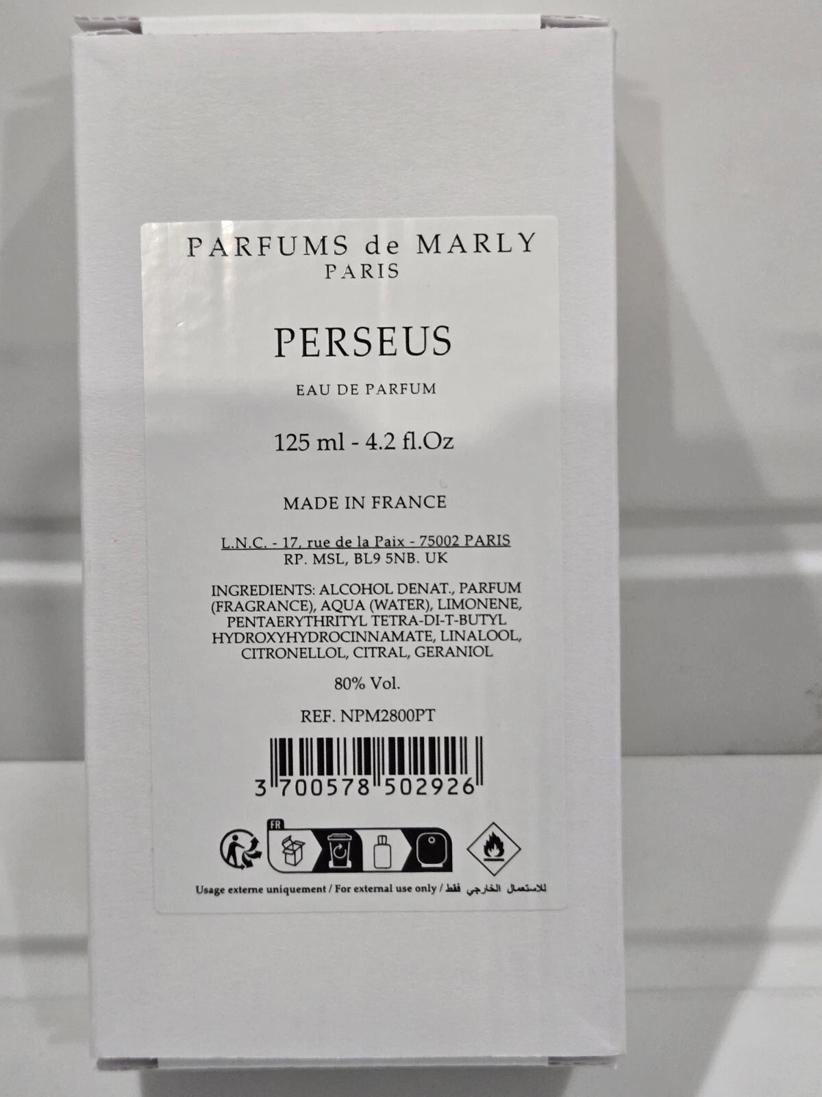 Parfums de Marly Perseus EDP 125ml Tester New Box