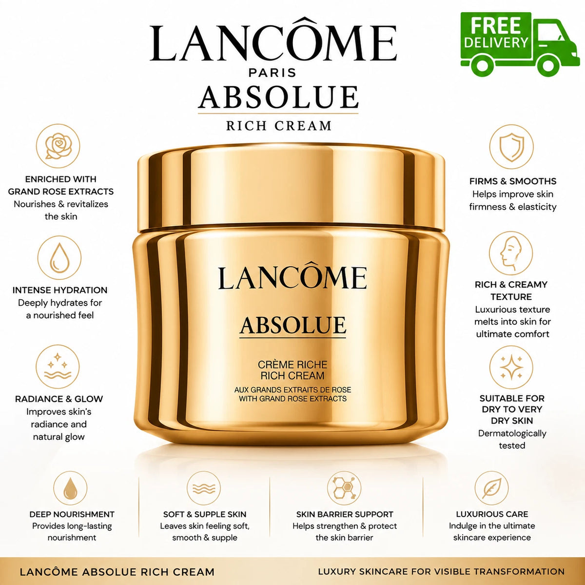 Lancôme Absolue Rich Cream 60ml / 2oz Face Moisturizer