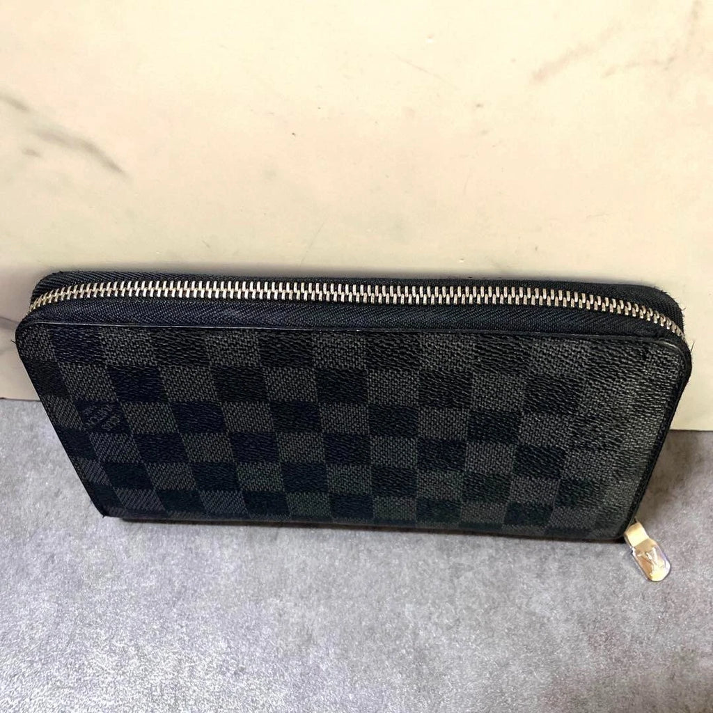 Louis Vuitton Zippy Organizer Wallet Damier Graphite N60111 Black