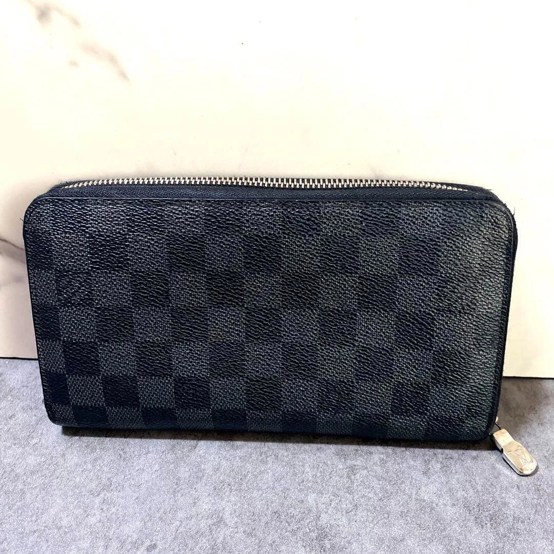 Louis Vuitton Zippy Organizer Wallet Damier Graphite N60111 Black